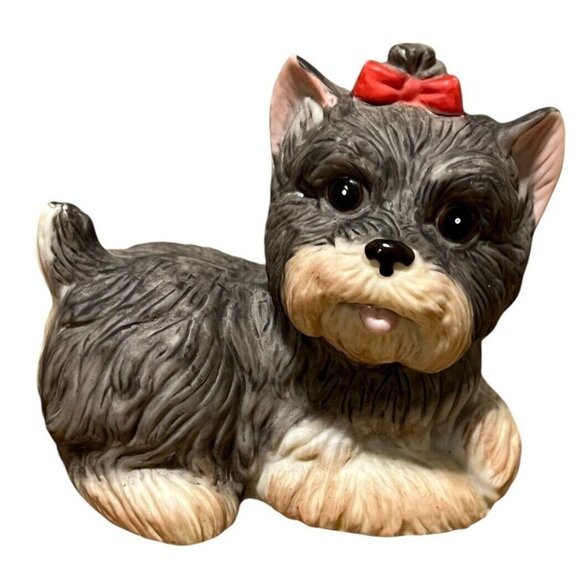 Set Of 3 Vintage Homco Yorkshire Terrier‎ Puppies Dogs 1475 Malaysia 3" Yorkies - Picture 5 of 8